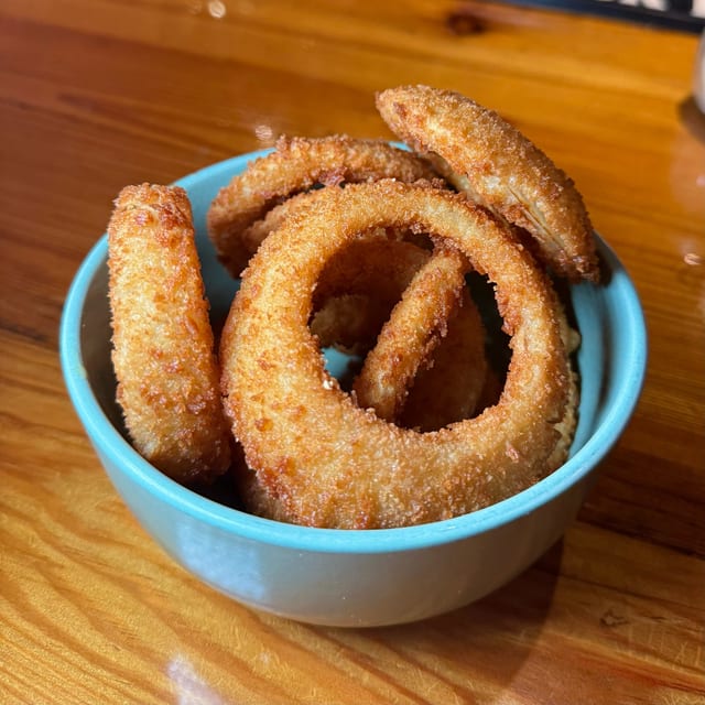 Beer-Battered Onion Rings.