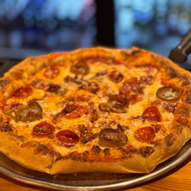 The Meats Pizza.