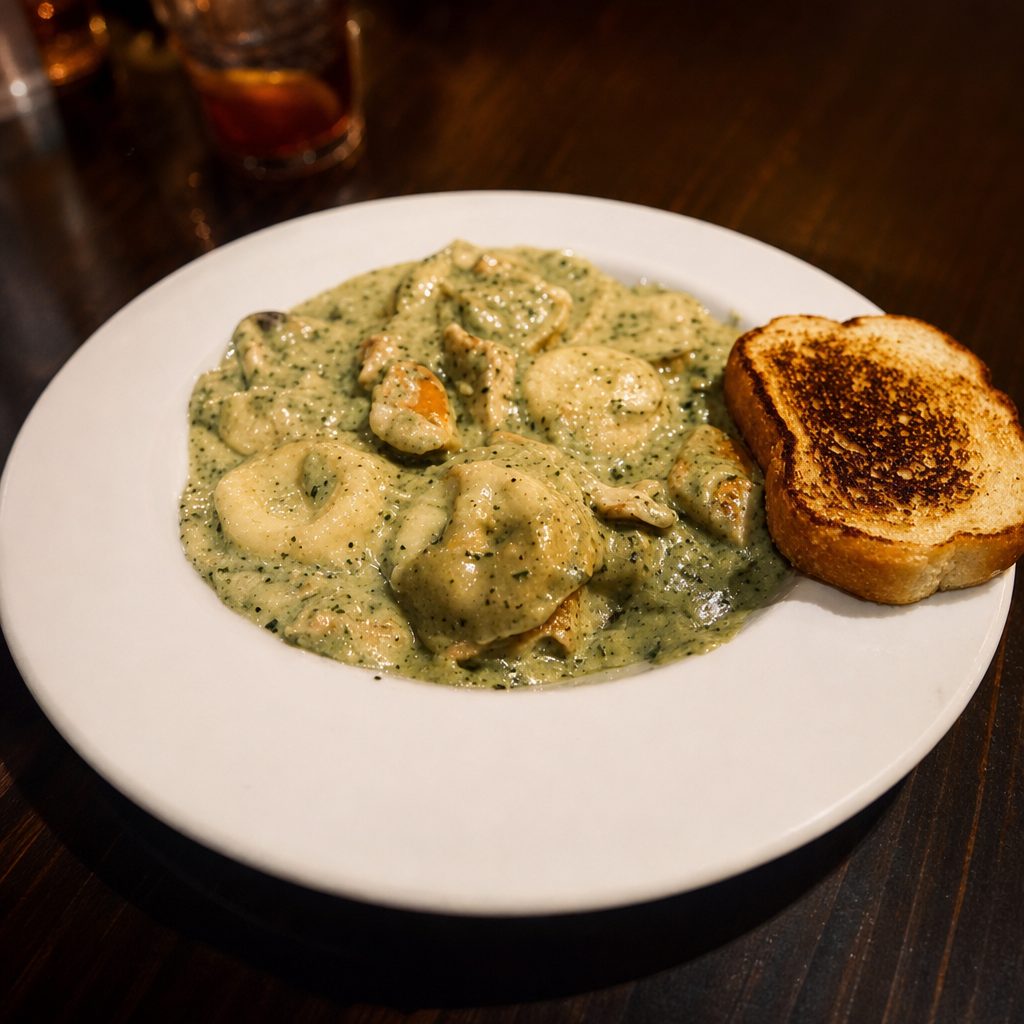 Chicken Pesto Ravioli.