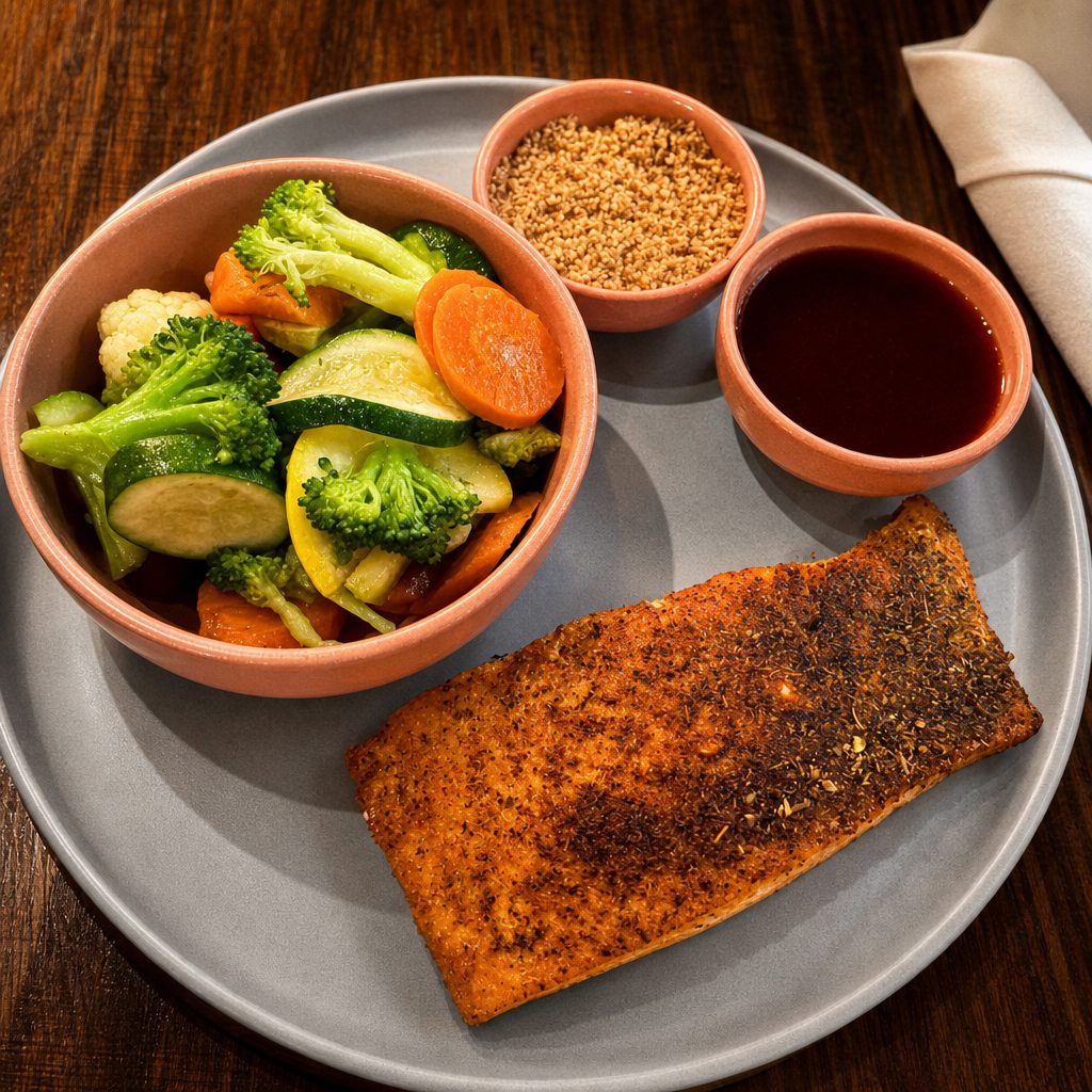 Pecan Crusted Salmon.