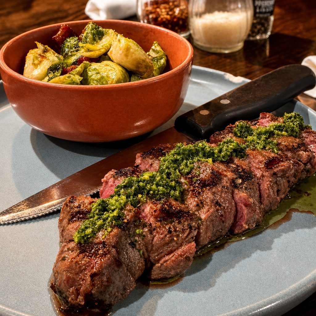 Flat Iron Steak.