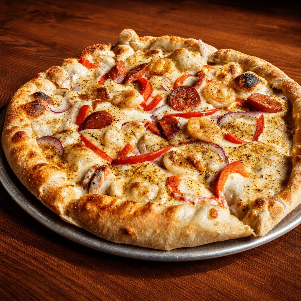 Cajun Shrimp Pizza.