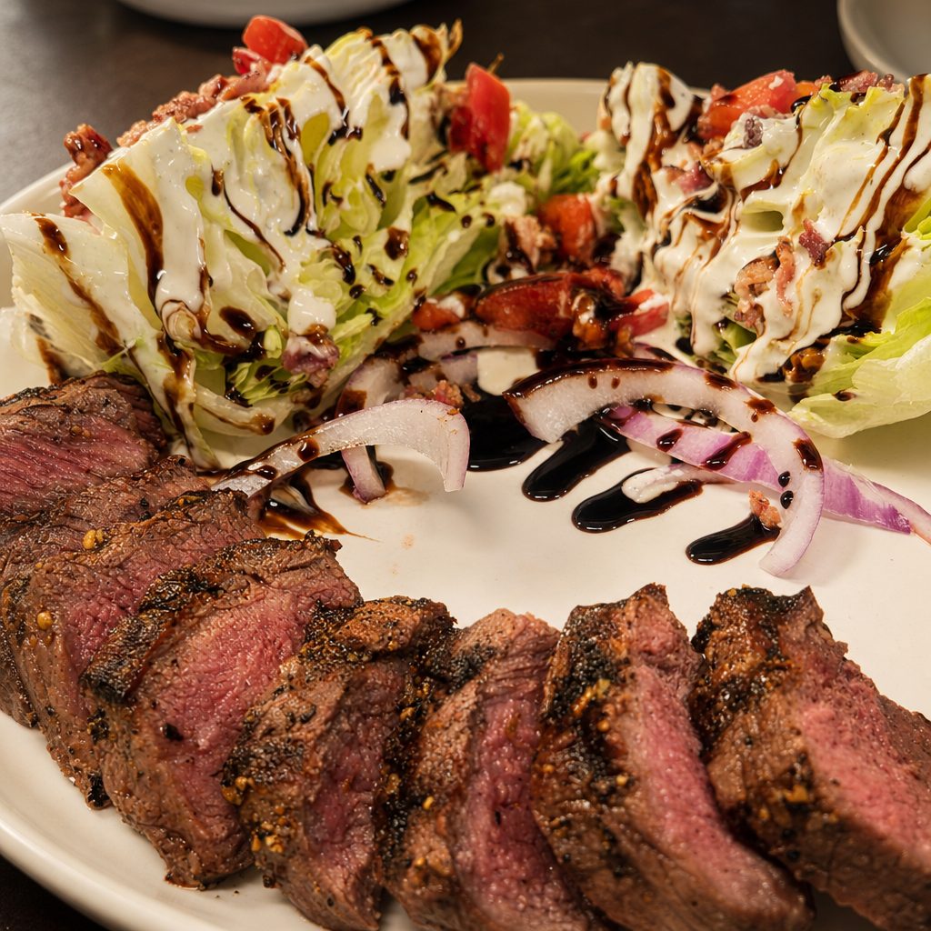 Flat-Iron Steak Salad.
